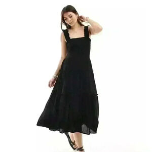 Supperfoxx black tiered skirt dress. SZ xl